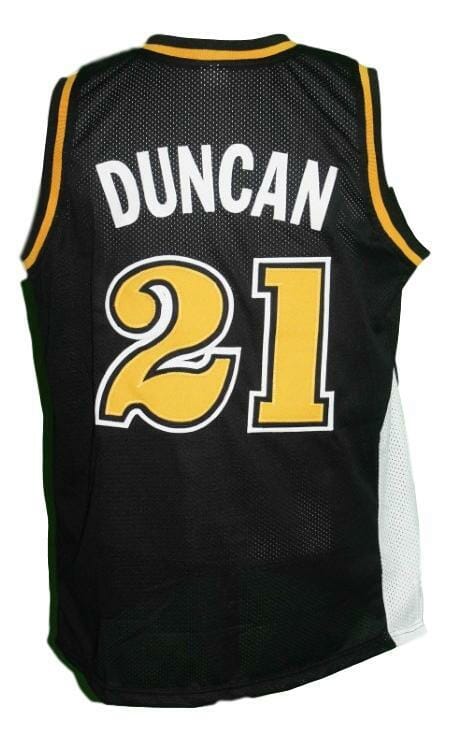 Tim Duncan #21 College Basketball Jersey Sewn Black 1 Tim Duncan #21 College Basketball Jersey Sewn Black