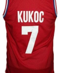 Toni Kukoc #7 Croatia Yugoslavia Custom Basketball Jersey Red