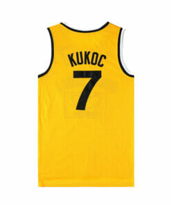 Toni Kukoc #7 Jugoplastika Split Movie Basketball Jersey Yellow