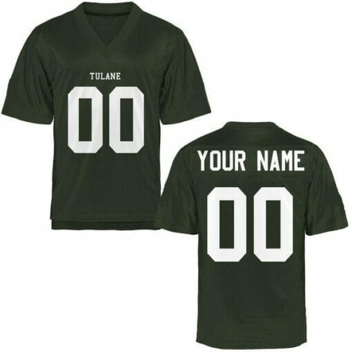 Tulane Green Custom Jersey Name and Number College Football