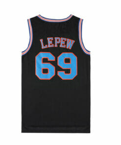Tune Squad #69 Le pew Morris Basketball Jersey Black