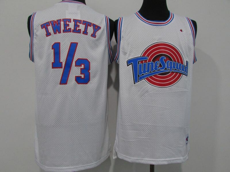 Tune Squad Space Jam #1 3 Tweety Slam Dunk Movie Basketball Jersey 1 Tune Squad Space Jam #1 3 Tweety Slam Dunk Movie Basketball Jersey