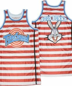 Tunesquad Striped Bugs Bunney Movie Basketball Jersey