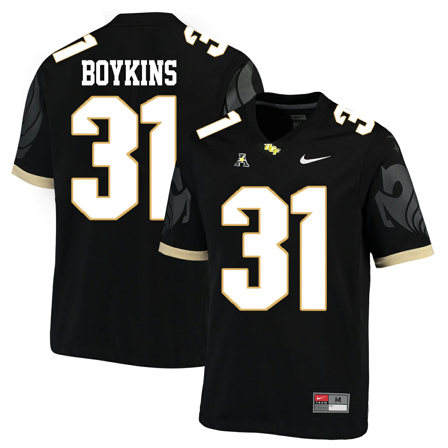 UCF Knights #31 Jeremy Boykins NCAA College Football Jersey Black 1 UCF Knights #31 Jeremy Boykins NCAA College Football Jersey Black