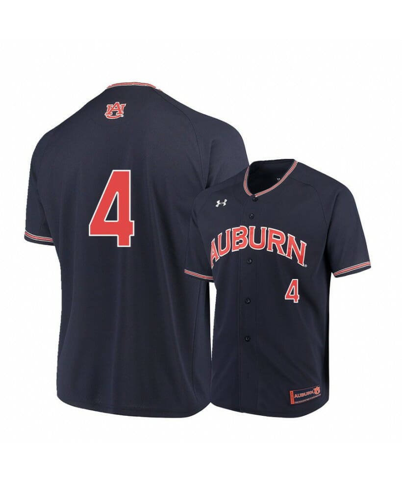 Under Armour Auburn Tigers 4 Rankin Woley Navy Baseball Jersey 1 Under Armour Auburn Tigers 4 Rankin Woley Navy Baseball Jersey