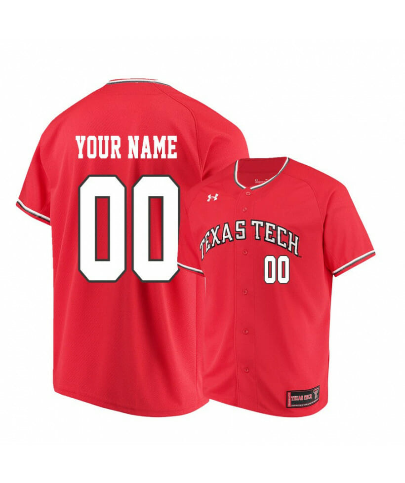 Under Armour Texas Tech Red Raiders Red Custom Baseball Jersey 1 Under Armour Texas Tech Red Raiders Red Custom Baseball Jersey