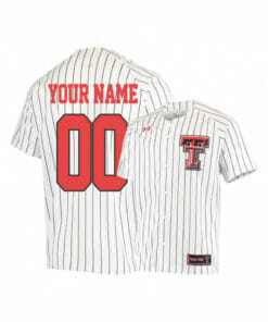 Under Armour Texas Tech Red Raiders White Custom Baseball Jersey