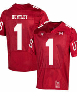 Utah Utes #1 Tyler Huntley NCAA College Football Jersey Red