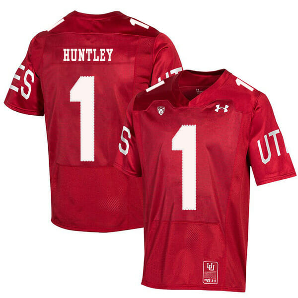 Utah Utes #1 Tyler Huntley NCAA College Football Jersey Red 1 Utah Utes #1 Tyler Huntley NCAA College Football Jersey Red