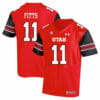 Utah Utes #11 Kylie Fitts NCAA College Football Jersey Red