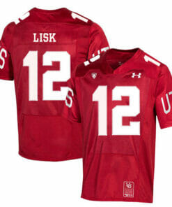 Utah Utes #12 Drew Lisk NCAA College Football Jersey Red