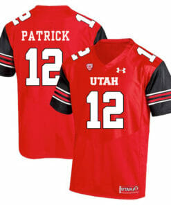 Utah Utes #12 Tim Patrick NCAA College Football Jersey Red