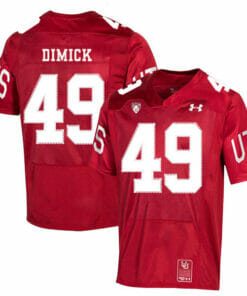 Utah Utes #49 Hunter Dimick NCAA College Football Jersey Red