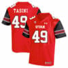 Utah Utes #49 Pasoni Tasini NCAA College Football Jersey Red