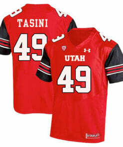 Utah Utes #49 Pasoni Tasini NCAA College Football Jersey Red