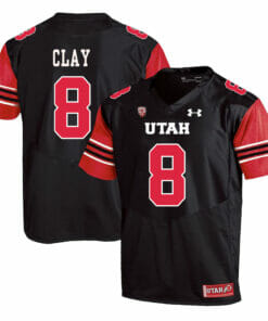 Utah Utes #8 Kaelin Clay NCAA College Football Jersey Black