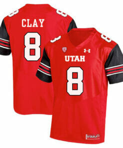 Utah Utes #8 Kaelin Clay NCAA College Football Jersey Red