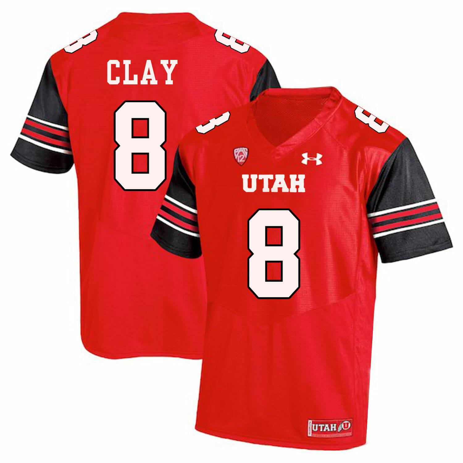 Utah Utes #8 Kaelin Clay NCAA College Football Jersey Red 1 Utah Utes #8 Kaelin Clay NCAA College Football Jersey Red