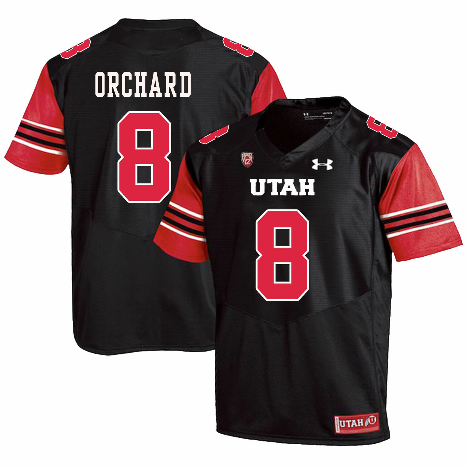 Utah Utes #8 Nate Orchard NCAA College Football Jersey Black 1 Utah Utes #8 Nate Orchard NCAA College Football Jersey Black