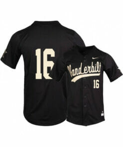 Vanderbilt Commodores 16 Austin Martin Black College Baseball Jersey