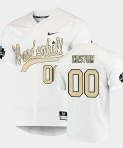 Vanderbilt Commodores Custom White World Series Baseball Jersey