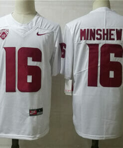 Washington State Cougars #16 Minshew College Football Jersey White