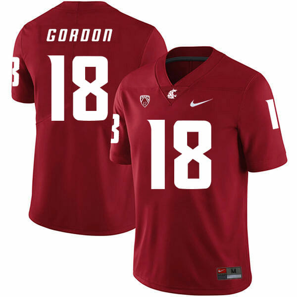 Washington State Cougars #18 Anthony Gordon NCAA Football Jersey Red 1 Washington State Cougars #18 Anthony Gordon NCAA Football Jersey Red