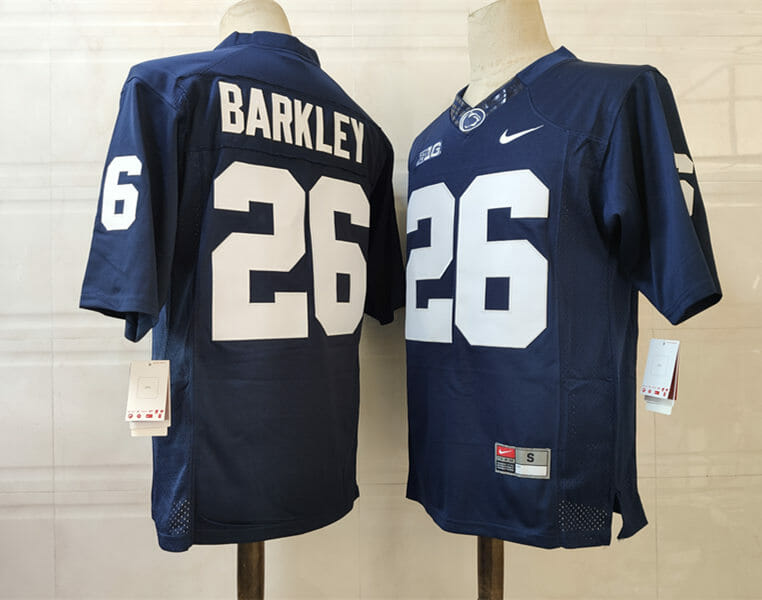 Washington State Cougars #26 Barkley NCAA Football Jersey Dark Blue 1 Washington State Cougars #26 Barkley NCAA Football Jersey Dark Blue