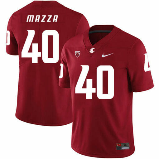 Washington State Cougars #40 Blake Mazza NCAA Football Jersey Red