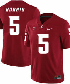 Washington State Cougars #5 Travell Harris Football Jersey Red
