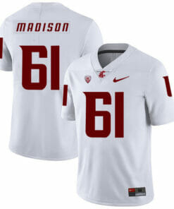 Washington State Cougars #61 Cole Madison NCAA Football Jersey White