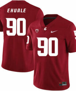 Washington State Cougars #90 Daniel Ekuale NCAA Football Jersey Red