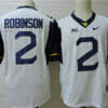 West Virginia Mountaineers #2 Robinson College Football Jersey White