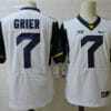 West Virginia Mountaineers #7 Will Grier College Football Jersey White