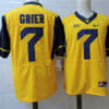 West Virginia Mountaineers #7 Will Grier College Football Jersey Yellow