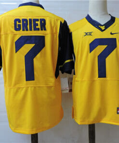 West Virginia Mountaineers #7 Will Grier College Football Jersey Yellow