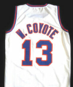 Wile E. Coyote #13 Tune Squad Space Jam Movie Basketball Jersey White
