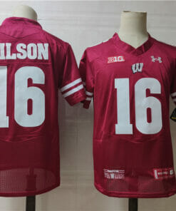 Wisconsin Badgers #16 Wilson College Football Jersey Red