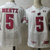 Wisconsin Badgers #5 Mertz College Football Jersey White