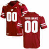 Wisconsin Badgers Custom Jersey Name Number College Football Red