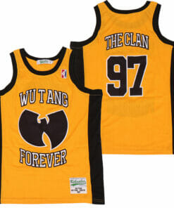 Wutang Forever Clan #97 Movie Basketball Jersey Yellow