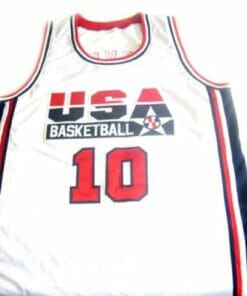 Clyde Drexler #10 Team USA Basketball Jersey White