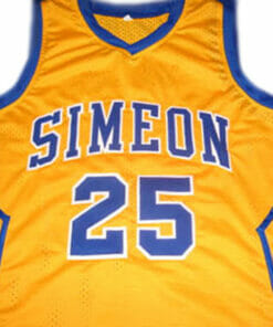Derrick Rose #25 Simeon High School Basketball Jersey Blue