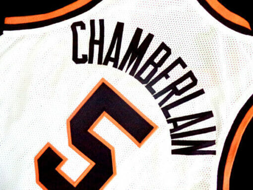 Wilt Chamberlain #5 Overbrook High School Basketball Jersey White
