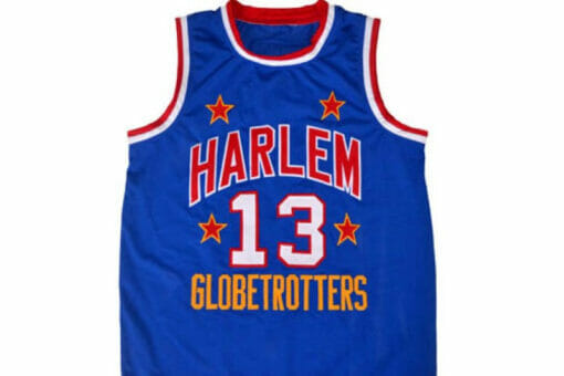 Wilt Chamberlain #13 Harlem Globetrotters Basketball Jersey Blue - Image 2