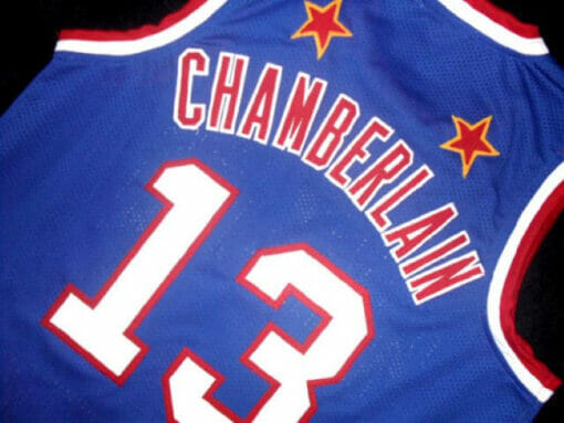 Wilt Chamberlain #13 Harlem Globetrotters Basketball Jersey Blue