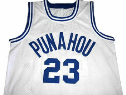 Barack Obama #23 Punahou High School Basketball Jersey White