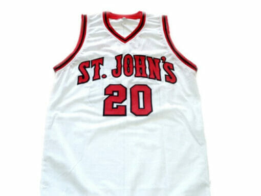 Chris Mullin #20 St John's University Basketball Jersey White