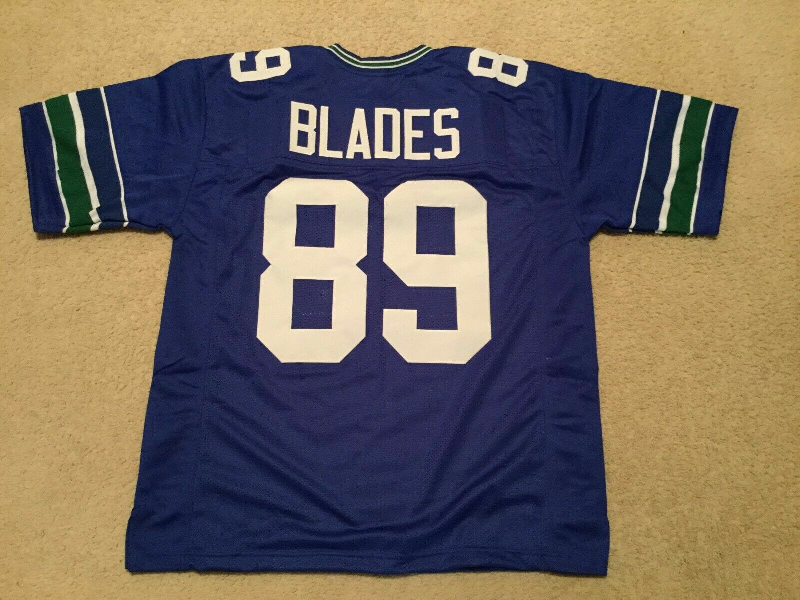 UNSIGNED CUSTOM Sewn Stitched Brian Blades Blue Jersey 1 UNSIGNED CUSTOM Sewn Stitched Brian Blades Blue Jersey
