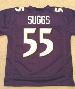 UNSIGNED CUSTOM Sewn Stitched Terrell Suggs Purple Jersey